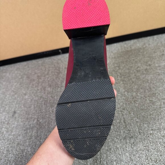 Sorel Margo Wine Red Heeled Chelsea Ankle Boot Leather Waterproof Size 8.5 - Picture 8 of 8